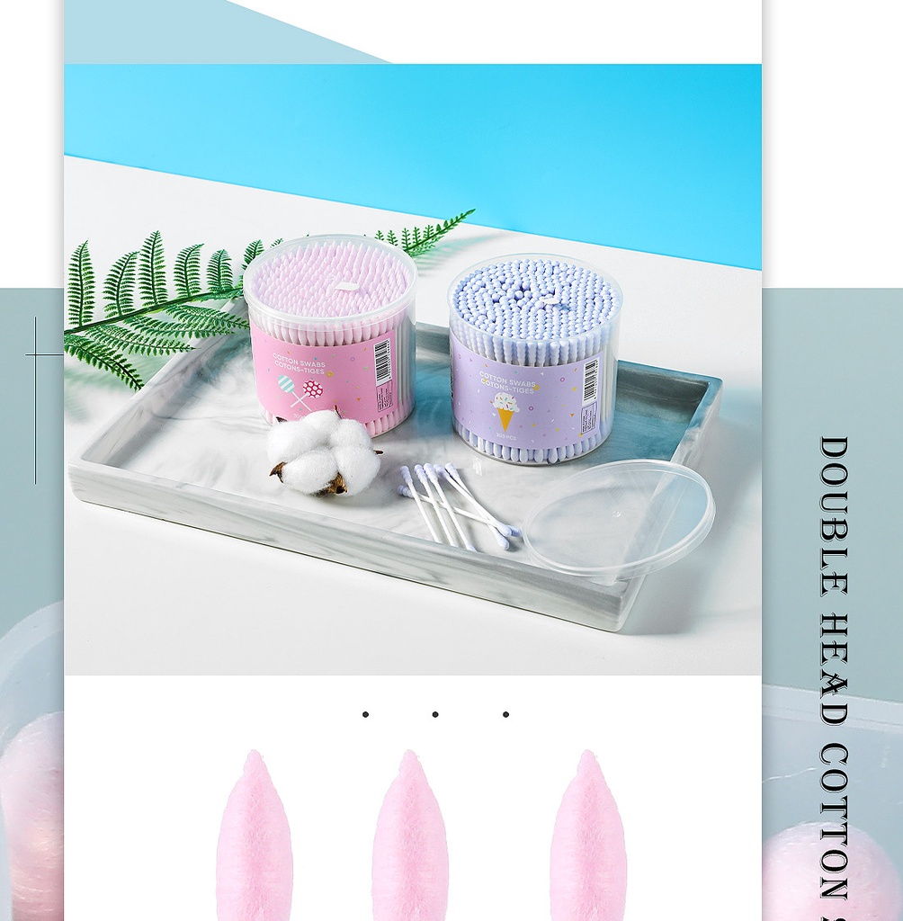 Candy Time Cotton Swabs (300 Count)(Rose)