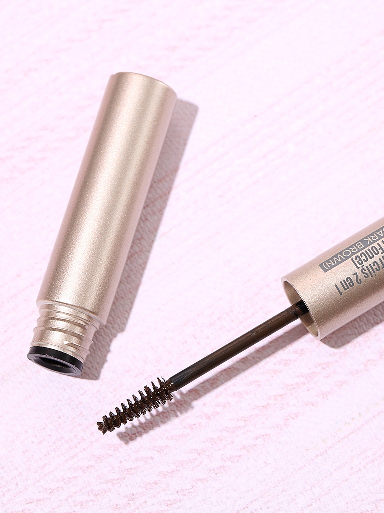 2 in 1 Eyebrow Pencil Eyebrow Gel Dark Brown