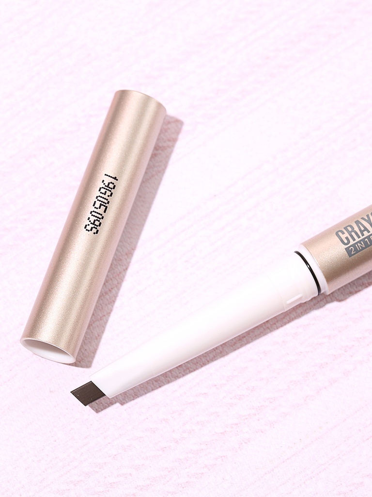 2 in 1 Eyebrow Pencil Eyebrow Gel Dark Brown