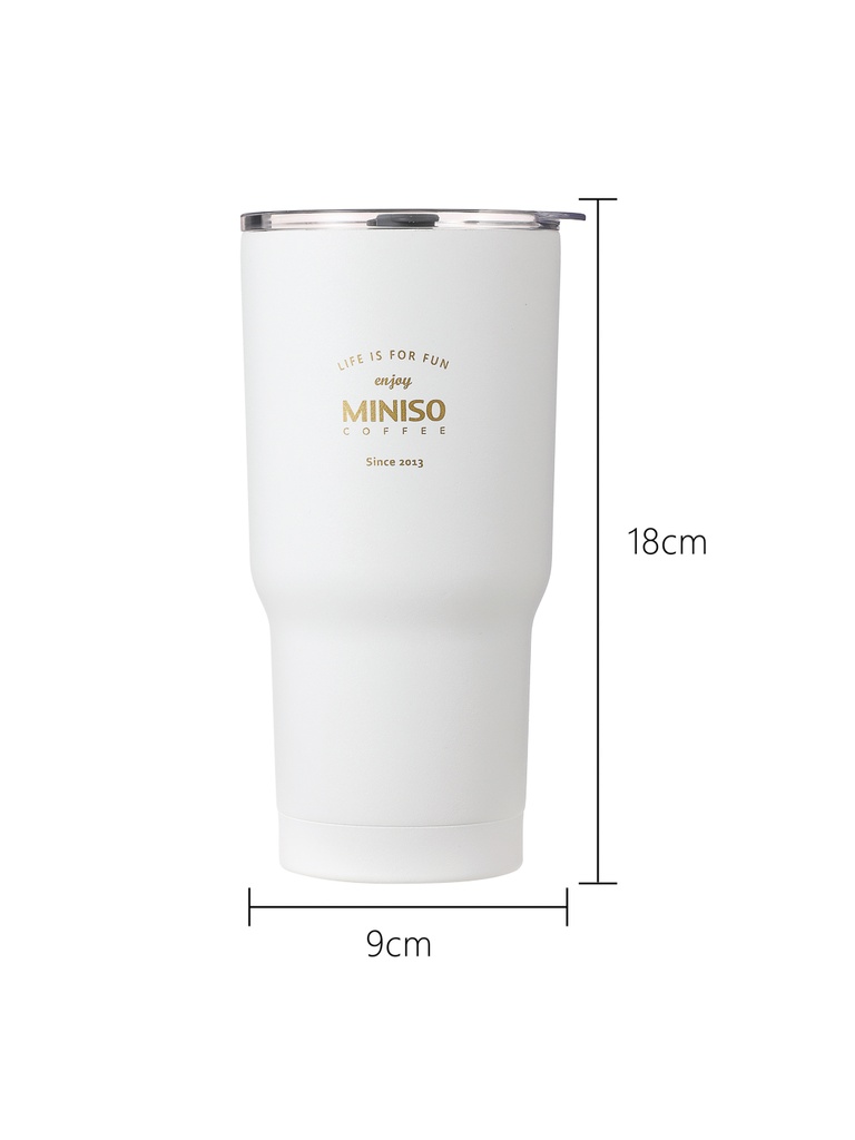 Classic Black White Series Steel Bottle 580ml Whit