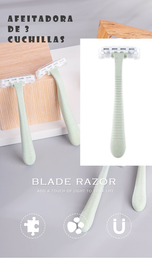 3 Blade Razor Green