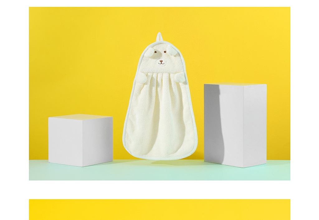 Coral Fleece Bear Hand Towel