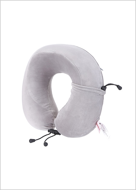 Foldable U Shaped Neck Pillow Dark Grey