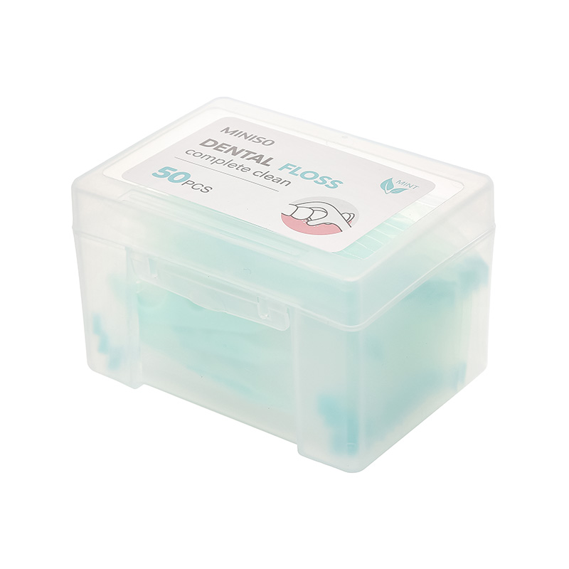 Round Thread Mint Green Dental Flosser 50 pieces S