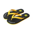 Love and Peace Series Men s Flip Flops Yellow Smil