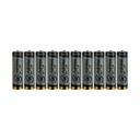 AA ALKALINE BATTERY 10 PCS SET BLACK